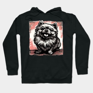 Retro Art Pomeranian Dog Lover Hoodie